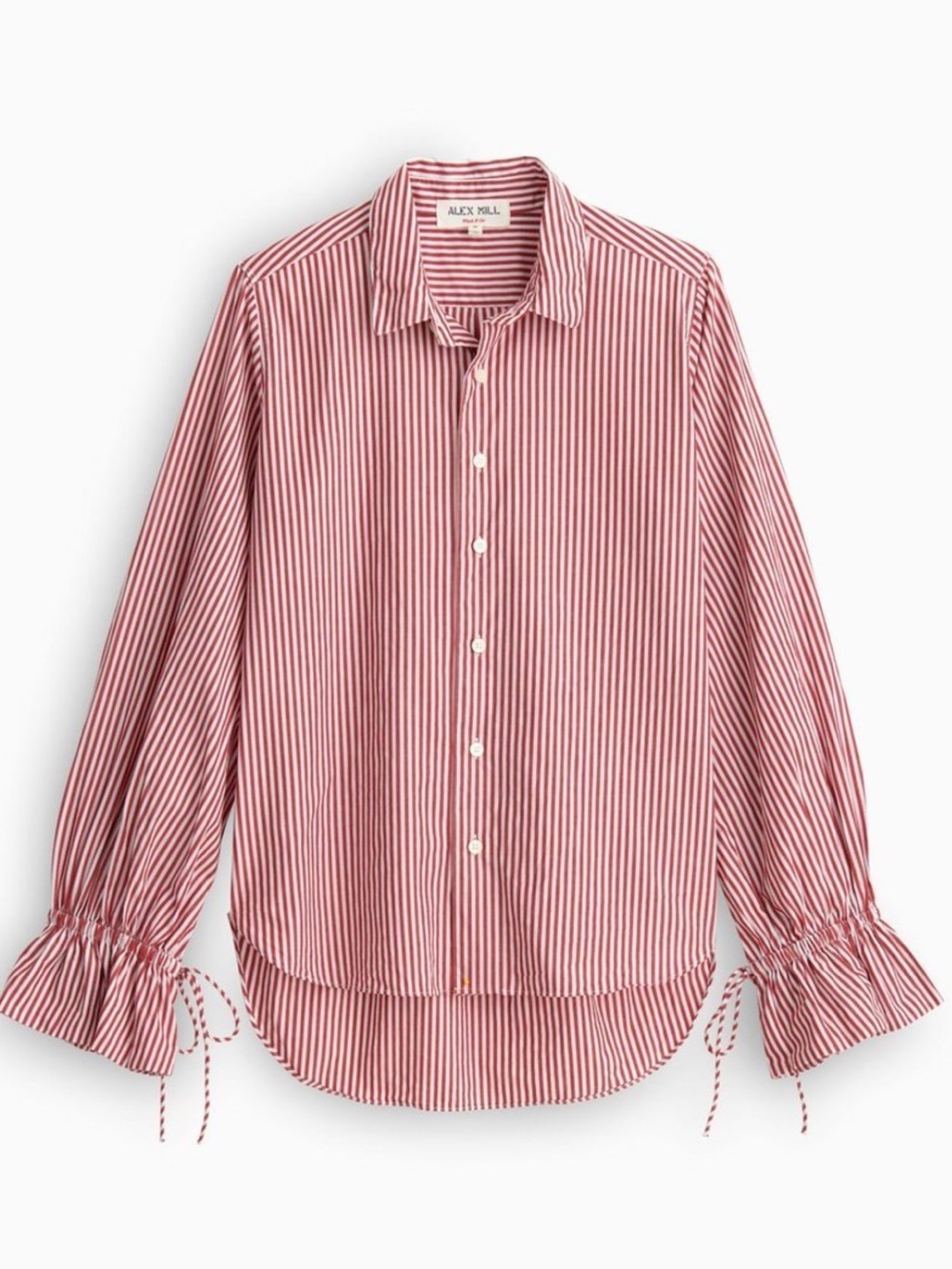 Alex Mill Ruby Shirt Red and White Striped Button-Down Shirt